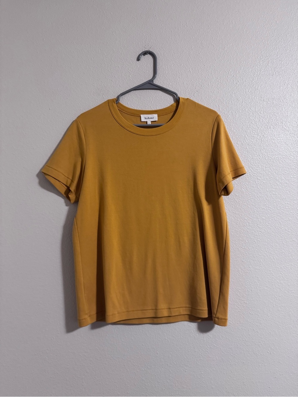 Bohme Short Sleeve Crew Tee in Mustard